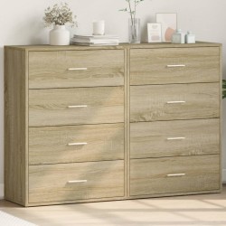 vidaXL Aparadores 2 uds madera de ingeniería roble Sonoma 60x31x84 cm