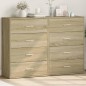 vidaXL Aparadores 2 uds madera de ingeniería roble Sonoma 60x31x84 cm vidaXL Aparadores 2 uds madera de ingeniería roble Sonoma 60x31x84 cm