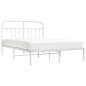 vidaXL Estructura de cama con cabecero metal blanca 140x200 cm vidaXL Estructura de cama con cabecero metal blanca 140x200 cm