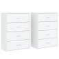 vidaXL Aparadores 2 unidades madera de ingeniería blanco 60x31x84 cm