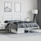 vidaXL Estructura de cama con cabecero metal blanca 140x200 cm vidaXL Estructura de cama con cabecero metal blanca 140x200 cm