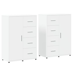 vidaXL Aparadores 2 unidades madera de ingeniería blanco 60x31x84 cm