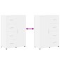 vidaXL Aparadores 2 unidades madera de ingeniería blanco 60x31x84 cm vidaXL Aparadores 2 unidades madera de ingeniería blanco 60x31x84 cm