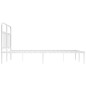 vidaXL Estructura de cama con cabecero metal blanca 140x200 cm vidaXL Estructura de cama con cabecero metal blanca 140x200 cm