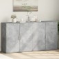 vidaXL Aparadores 2 uds madera de ingeniería gris hormigón 79x38x80 cm vidaXL Aparadores 2 uds madera de ingeniería gris hormigón 79x38x80 cm