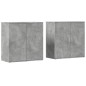 vidaXL Aparadores 2 uds madera de ingeniería gris hormigón 79x38x80 cm vidaXL Aparadores 2 uds madera de ingeniería gris hormigón 79x38x80 cm