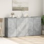 vidaXL Aparadores 2 uds madera de ingeniería gris hormigón 79x38x80 cm vidaXL Aparadores 2 uds madera de ingeniería gris hormigón 79x38x80 cm