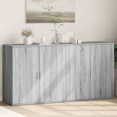 vidaXL Aparadores 2 uds madera de ingeniería gris Sonoma 79x38x80 cm