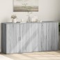 vidaXL Aparadores 2 uds madera de ingeniería gris Sonoma 79x38x80 cm vidaXL Aparadores 2 uds madera de ingeniería gris Sonoma 79x38x80 cm