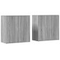 vidaXL Aparadores 2 uds madera de ingeniería gris Sonoma 79x38x80 cm vidaXL Aparadores 2 uds madera de ingeniería gris Sonoma 79x38x80 cm