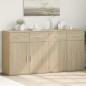 vidaXL Aparadores 2 uds madera de ingeniería roble Sonoma 79x38x80 cm vidaXL Aparadores 2 uds madera de ingeniería roble Sonoma 79x38x80 cm