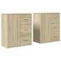 vidaXL Aparador de madera de ingeniería 2 uds roble Sonoma 60x31x70 cm vidaXL Aparador de madera de ingeniería 2 uds roble Sonoma 60x31x70 cm