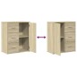 vidaXL Aparador de madera de ingeniería 2 uds roble Sonoma 60x31x70 cm vidaXL Aparador de madera de ingeniería 2 uds roble Sonoma 60x31x70 cm