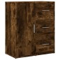 vidaXL Aparador de madera de ingeniería 2 uds roble ahumado 60x31x70cm