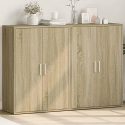 vidaXL Aparadores 2 uds madera de ingeniería roble Sonoma 60x31x84 cm