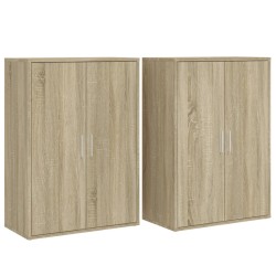 vidaXL Aparadores 2 uds madera de ingeniería roble Sonoma 60x31x84 cm