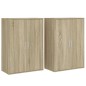 vidaXL Aparadores 2 uds madera de ingeniería roble Sonoma 60x31x84 cm vidaXL Aparadores 2 uds madera de ingeniería roble Sonoma 60x31x84 cm