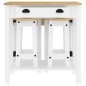 vidaXL Set de bar 5 piezas madera maciza de pino blanco vidaXL Set de bar 5 piezas madera maciza de pino blanco