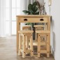 vidaXL Set de bar 5 piezas madera maciza de pino vidaXL Set de bar 5 piezas madera maciza de pino