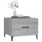 vidaXL Mesas de centro con patas metal 2 uds gris sonoma 50x50x40 cm vidaXL Mesas de centro con patas metal 2 uds gris sonoma 50x50x40 cm