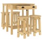 vidaXL Set de bar 5 piezas madera maciza de pino vidaXL Set de bar 5 piezas madera maciza de pino