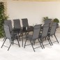 vidaXL Sillas de jardín plegables 8 unidades ratán sintético gris vidaXL Sillas de jardín plegables 8 unidades ratán sintético gris