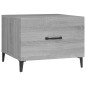 vidaXL Mesas de centro con patas metal 2 uds gris sonoma 50x50x40 cm vidaXL Mesas de centro con patas metal 2 uds gris sonoma 50x50x40 cm