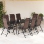 vidaXL Sillas de jardín plegables 8 unidades ratán sintético marrón vidaXL Sillas de jardín plegables 8 unidades ratán sintético marrón