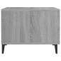 vidaXL Mesas de centro con patas metal 2 uds gris sonoma 50x50x40 cm vidaXL Mesas de centro con patas metal 2 uds gris sonoma 50x50x40 cm
