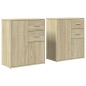 vidaXL Aparador de madera de ingeniería 2 uds roble Sonoma 60x31x70 cm vidaXL Aparador de madera de ingeniería 2 uds roble Sonoma 60x31x70 cm
