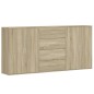 vidaXL Aparadores 3 uds madera de ingeniería roble Sonoma 60x31x84 cm