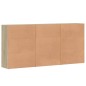 vidaXL Aparadores 3 uds madera de ingeniería roble Sonoma 60x31x84 cm