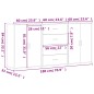 vidaXL Aparadores 3 uds madera de ingeniería roble Sonoma 60x31x84 cm