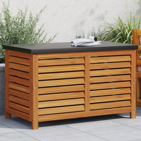 vidaXL Caja de almacenaje de jardín madera maciza acacia 90x48x55 cm