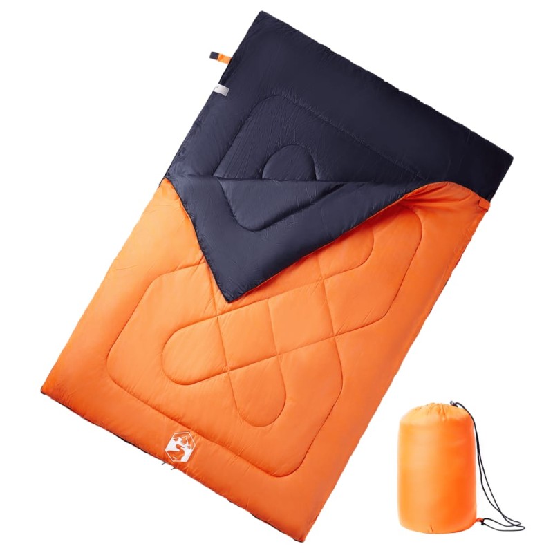 vidaXL Saco de dormir doble y almohadas camping adultos 3-4 estaciones vidaXL Saco de dormir doble y almohadas camping adultos 3-4 estaciones