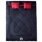 vidaXL Saco de dormir doble y almohadas camping adultos 3-4 estaciones vidaXL Saco de dormir doble y almohadas camping adultos 3-4 estaciones