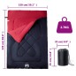 vidaXL Saco de dormir doble y almohadas camping adultos 3-4 estaciones vidaXL Saco de dormir doble y almohadas camping adultos 3-4 estaciones
