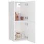 vidaXL Armario de baño madera contrachapada blanco 30x30x80 cm