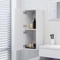 vidaXL Armario de baño madera contrachapada blanco 30x30x80 cm
