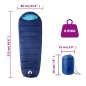 vidaXL Saco de dormir tipo momia de camping para adultos 3 estaciones vidaXL Saco de dormir tipo momia de camping para adultos 3 estaciones