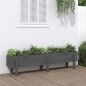 vidaXL Arriate elevado de jardín madera maciza pino gris 160x30x38 cm vidaXL Arriate elevado de jardín madera maciza pino gris 160x30x38 cm