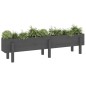 vidaXL Arriate elevado de jardín madera maciza pino gris 160x30x38 cm vidaXL Arriate elevado de jardín madera maciza pino gris 160x30x38 cm