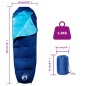 vidaXL Saco de dormir tipo momia de camping para adultos 3 estaciones vidaXL Saco de dormir tipo momia de camping para adultos 3 estaciones