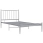 vidaXL Estructura de cama de metal gris 90x200 cm