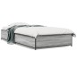 vidaXL Estructura cama madera ingeniería metal gris Sonoma 100x200 cm vidaXL Estructura cama madera ingeniería metal gris Sonoma 100x200 cm
