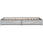 vidaXL Estructura cama madera ingeniería metal gris Sonoma 100x200 cm vidaXL Estructura cama madera ingeniería metal gris Sonoma 100x200 cm