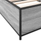 vidaXL Estructura cama madera ingeniería metal gris Sonoma 100x200 cm vidaXL Estructura cama madera ingeniería metal gris Sonoma 100x200 cm