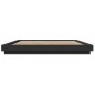 vidaXL Estructura cama con luces LED madera ingeniería negro 200x200cm vidaXL Estructura cama con luces LED madera ingeniería negro 200x200cm