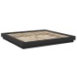 vidaXL Estructura cama con luces LED madera ingeniería negro 200x200cm vidaXL Estructura cama con luces LED madera ingeniería negro 200x200cm