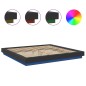 vidaXL Estructura cama con luces LED madera ingeniería negro 200x200cm vidaXL Estructura cama con luces LED madera ingeniería negro 200x200cm